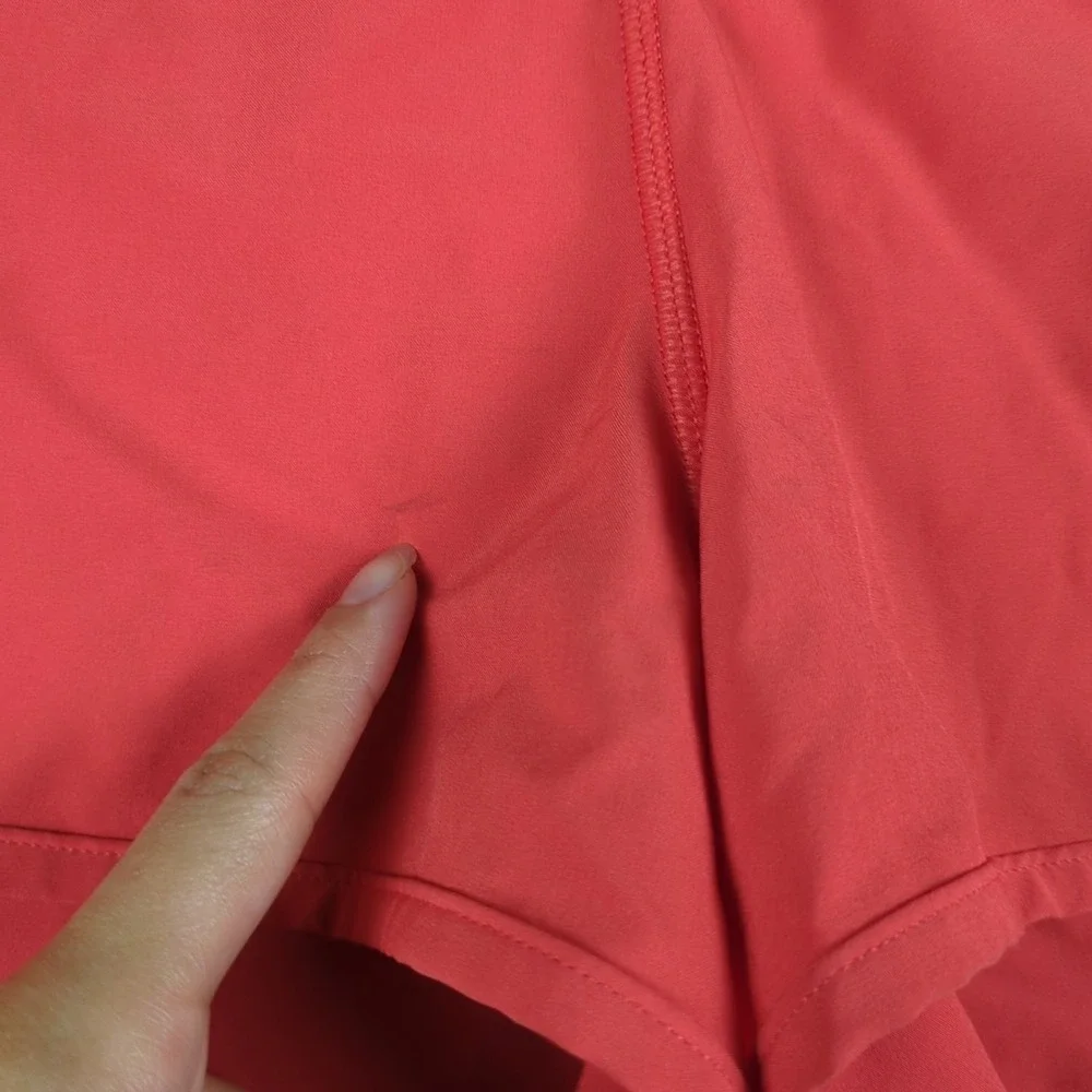 Lululemon Speed Up Shorts Womens 4 Orange Polka Dot Waistband 3